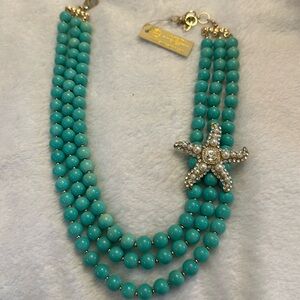 NWT Jeweled Starfish Necklace